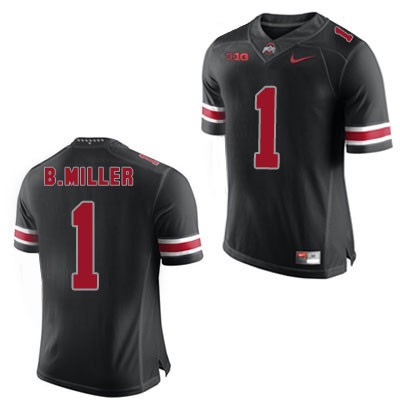 Ohio State Buckeyes Men's Braxton Miller #1 Black Authentic Nike College NCAA Stitched Football Jersey LL19B50YU